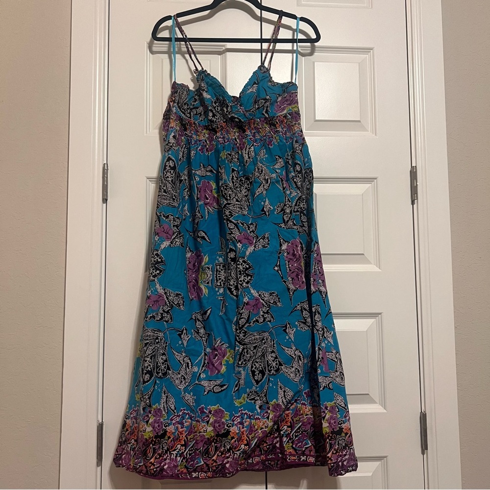 Speed Control Vibrant Blue and Purple Dress